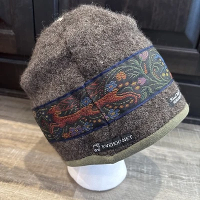 Ewehoo Montana EE. UU. Gorro de Lana Forrado de Vellón Sombrero de Invierno Gorra Tobogán Hecho a Mano Foto 1 de 4