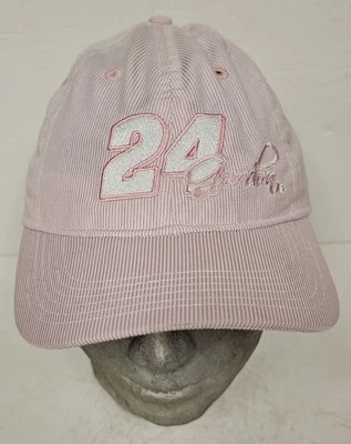 Hat Cap #24 Jeff Gordon Pink Stripe Youth Girls Adjustable Chase Authentic - Image 1 of 4