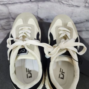 De Florance Women's Sneakers Size EU 35 (US 7?)Beige & Black Leather & Suede Lac - Picture 1 of 8