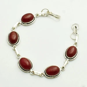Simulated Ruby Gemstone Handmade Bracelet Jewelry 20 Gms Gift For Women DB 1866 - Picture 1 of 1