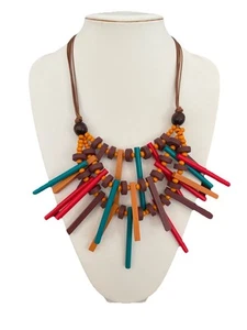 Damenkette Statement Modekette Extravagante Halskette Modeschmuck Bunt Blogger - Bild 1 von 7