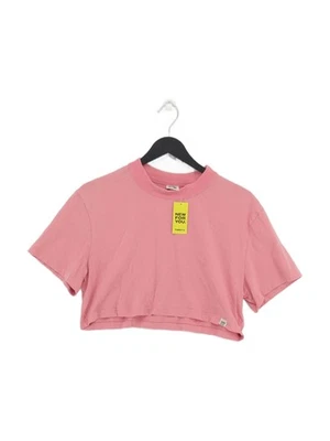 Top para mujer Lucy & Yak S rosa 100 % algodón manga corta cuello redondo recortado Foto 1 de 4