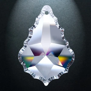 1 Goccia ricambio Pendente foglia sfaccettata 63 mm -Asfour 30% PbO Sfacettato - Bild 1 von 1
