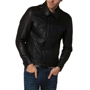 Men Shirts New Men's Genuine Lambskin Leather Shirt Jacket Stylish Soft Slim Fit - Picture 1 of 4