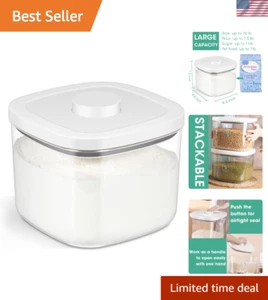 Durable 10-Lbs Clear Airtight Storage Container - Perfect for Rice and Flour - Picture 1 of 8