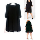 Jessica Howard Plus Mesh Trim Fit & Flare Dress Black Size 22W New