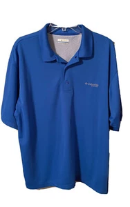 Columbia Mens Blue Vented Fishing Polo Shirt SIZE L Large (MN4) - Picture 1 of 7