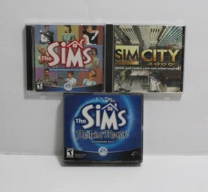 Lot of 3 The Sims - The People Simulator, Sim City 3000, Makin' Magic Expansion - Picture 1 of 4
