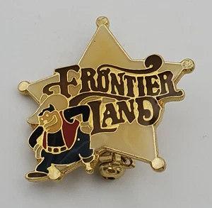 Walt Disney Frontier Land Pete Country Pin Vintage Sheriff Badge Star Hat Lapel - Picture 1 of 5