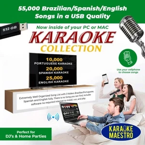 Karaoke Portugiesisch, Spanisch und Englisch PC 55.000 Songs Profi Anlage - Bild 1 von 4