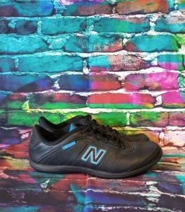 New Balance Womens Size 6 1/2 B Running Shoes Black Leather Athletic Sneakers - Picture 1 of 11