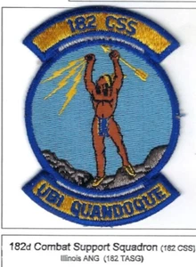 PATCH USAF 182nd COMBAT SUPPORT SQ CSS PEORIA ILLINOIS AIR GUARD PG 75 - Bild 1 von 1
