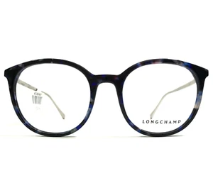 Monturas de gafas Longchamp LO2605 461 azul tortuga plata redondas 51-19-140 - Imagen 1 de 13