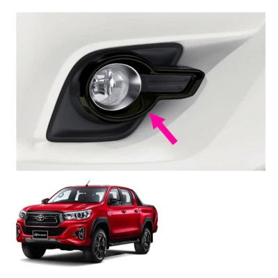 Genuine Fog Lamp Cover V1 Trim Matte Black For Toyota Hilux Revo 4Door 2015 2017 - Image 1 of 4