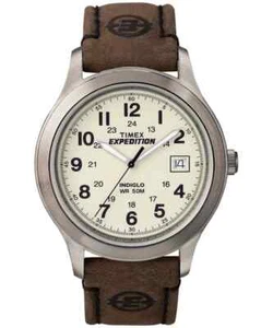 Timex T49870 Men's Expedition Metal Field Brown Leather Strap Watch (CD) - Picture 1 of 4