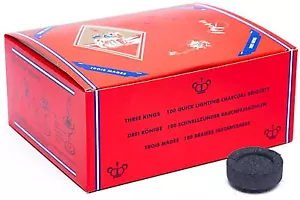 Räucherkohle 33mm Großpackung - 10 Rollen à 10 Tabs = 100 Tabs - Bild 1 von 1