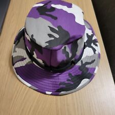 Tactical Military Camo Bucket Boonie Hat Size XL Wide Brim Purple Camouflage 