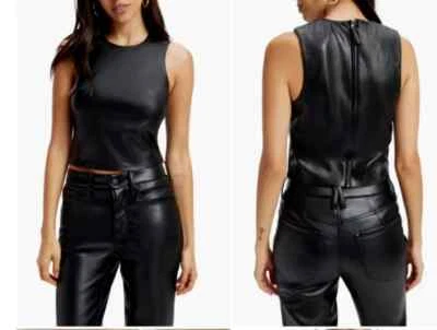 Stylish Women's Genuine Party Handmade Top Formal Casual Lambskin Leather Classy - Image 1 of 4