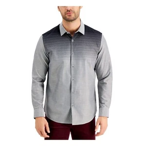 Mens Alfani Dress Club Shirt Size Small Regular Fit 100% Cotton - Picture 1 of 8