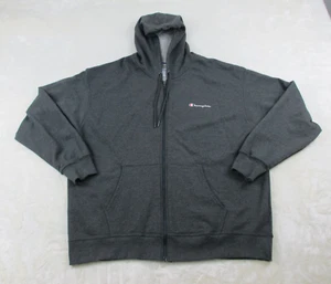 Champion Sweater Mens 2XL XXL Gray Spell Out Full Zip Hoodie Casual* - Picture 1 of 12