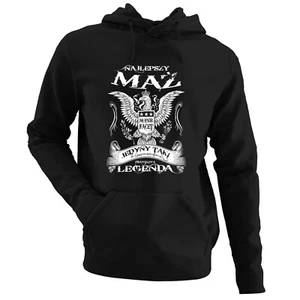 Najlepszy MĄŻ Orzel Bluza Smieszna polnischer Kapuzenpullover Polska Prezent dla Meza PL - Bild 1 von 13