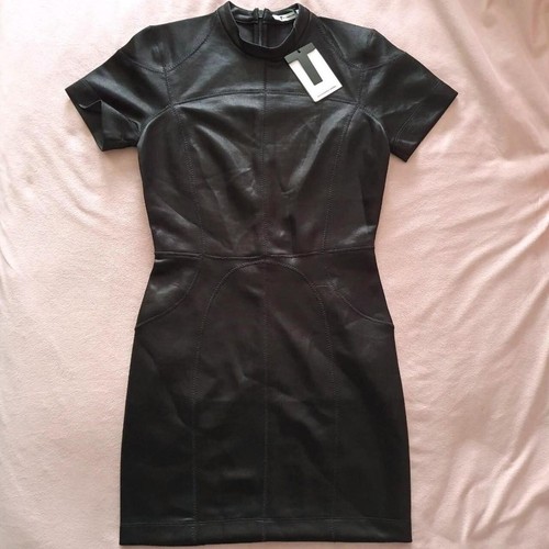 Mini Abito T By Alexander Wang Nero Scuba Taglia S Nuovo con etichette