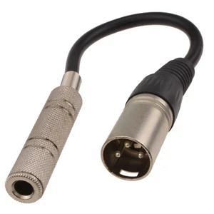 XLR Stecker Auf 6.35mm Stereo Buchse Kabel 0.2m Audio Adapter Kabel - Bild 1 von 5