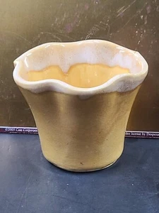 "Handgefertigte gelbe Ware Keramik Vase Pflanzgefäß 4" - Bild 1 von 8