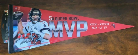 TOM BRADY TAMPA BAY BUCCANEERS SUPER BOWL 55 CHAMPION/MVP LICENSED PENNANT Cover