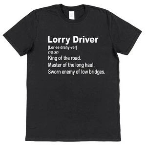 Camiseta definición diccionario conductor camión entrega ropa trabajador camión - Imagen 1 de 5