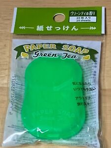 DAISO Paper Soap Green tea Scent Present Keep clean Virus prevention From JAPAN