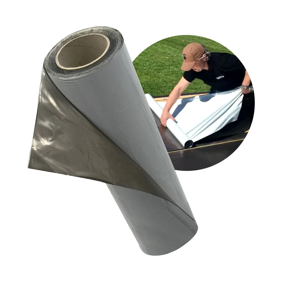 5m² Dachfolie UV-beständig Selbstklebend Bitumendachbahn Alubeschichtung - Bild 1 von 4