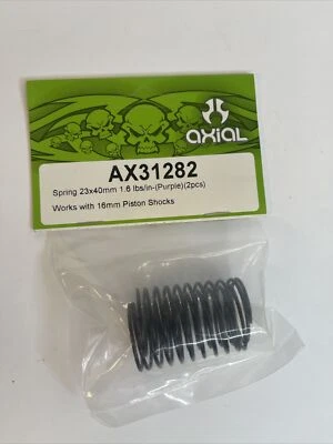 Axial AX31282 Shock Springs 23x40mm 1.6lbs/in Purple (2) Yeti XL - Image 1 of 2