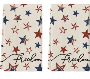 2 Freedom America Patriotic 4Th of July Kitchen Dish Towels, 18X26” - Picture 1 of 6