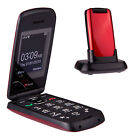 Ttfone Star Big Button Simple Easy Senior Flip Sim Free Mobile Phone - Red