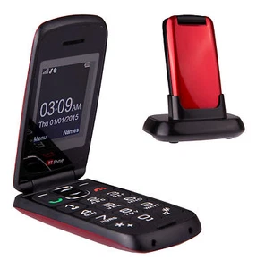 Teléfono Móvil TTfone Star TT300 Botón Grande Simple Fácil Senior Abatible Sim Libre - Rojo - Imagen 1 de 11