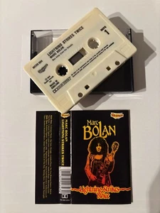 MARC BOLAN - LIGHTNING STRIKES TWICE (RARE UK CASSETTE TAPE) - Picture 1 of 6