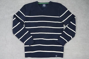 Maglione Nautica Uomo XXL Blu Rigato Logo Pullover Spessore 100 Cotone - Foto 1 di 11