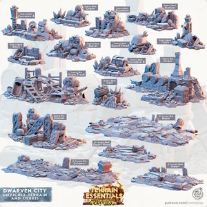 3D Printed Cast n Play Terrain Essentials Vol III Exteriors Dwarven City Set - Picture 1 of 1