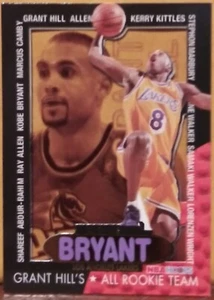 1996 Hoops Grant Hill's All-Rookie Team Kobe Bryant #3 RC - Picture 1 of 14