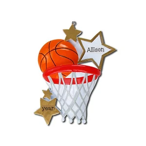 Basketball Hoop Personalized Christmas Ornament/School Sport/Basketball Star - Picture 1 of 1