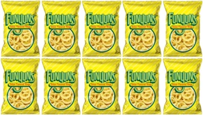 920424 10 X 163G BAG FUNYUNS BRAND ORIGINAL ONION FLAVOURED RINGS CHIPS CRISPS - Picture 1 of 3