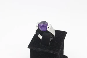 Anillo Wempe con amatista y 1 brillante en oro blanco 750 - Imagen 1 de 5