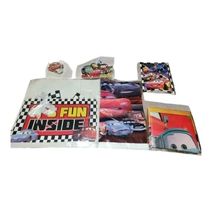 cars party decorations two fast birthday Backdrop Cupcake Cake Toppers Banner  - Picture 1 of 6