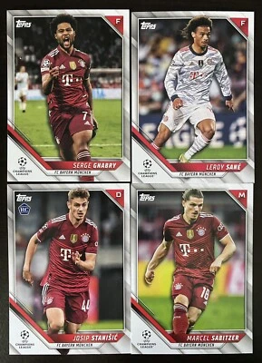 2021-22 Topps UEFA Champions League FC Bayern Munchen Lot of 4 - RC Included - Image 1 of 2