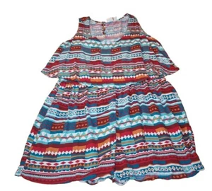 Cato Romper Woman Plus 3X Aztec Southwestern Coastal Cowgirl Country Geo Striped - Picture 1 of 6