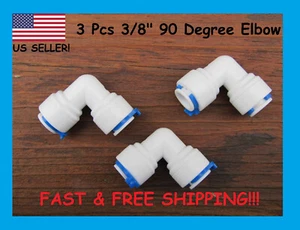 3 Pcs 3/8" 90 Degree Elbow for Reverse Osmosis Water Purification Systems - Picture 1 of 5
