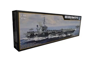 Trumpeter 1/700 Scale USS Kitty Hawk CV-63 Aircraft Carrier Battleship Model Kit - Picture 1 of 7