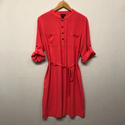 Vestido para mujer Liz Claiborne manga enrollable talla 14 mezcla de poliéster M206-29 Foto 1 de 4