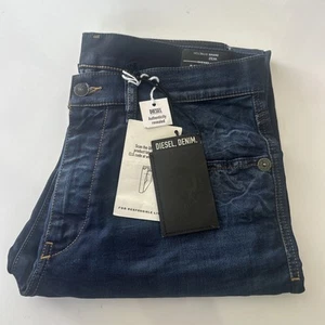 Pantalones de mezclilla para hombre DIESEL D-Strukt Jogg 069WS W32 x 32 pierna ajustada azul lavado PVP £280 - Imagen 1 de 10